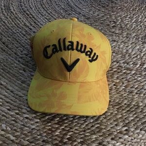 Call away Maui strong Yellow Baseball Cap with Black Logo Text